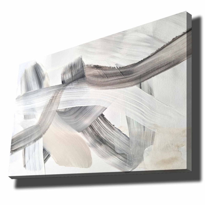 Wallity Lienzo Decorativo 70x100 cm Beige, Blanco y Negro